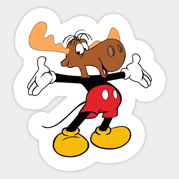 Bullwinkle Classic Cartoon Sticker by Abstrip